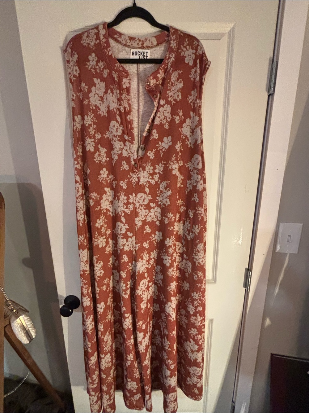 Three Bird Nest Rust Orange Floral Jumpsuit